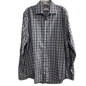 Peter Millar Men's Plaid Button-Crown Ease Down Shirt Size L‎ Long Sleeve